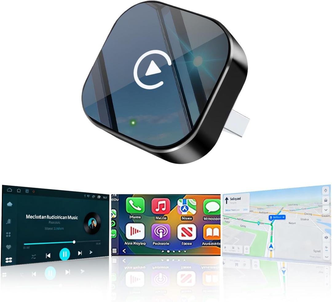 Wireless CarPlay Adapter2026 Upgraded Suitable for Apple iPhone & Android, with Compact Size, Plug-and-Play Convenience, and Fast, Stable Connection for CarPlay & Android Applications