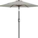 AreShark 7.5FT Patio Umbrella Table Market Umbrella with 6 Sturdy Ribs, Button Tilt/Crank Heavy-Duty Round Outdoor Umbrellas for Garden, Deck, Backyard,and Pool, Foggy Gray