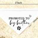4 x 2 Pack Promoted to Big Brother Dog Bandana Baby Announcement Dogs Bandanas White Pregnancy Announcement Big Brother Bandana for Dog Pet Scarf Accessories for Pet Dog Lovers Gifts