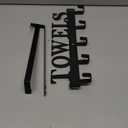 Kuhome Over The Door Hooks, Towel Holder for Bathroom, Door Mount Towel Rack Towel Hooks for Bedroom Beach Towels Bathrobe Wall Mount Hang on The Door Cabinet Cupboard Metal Sandblasted (Black)