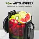 Cold Press Juicer 5.8" Wide Mouth Hopper for Whole Recipe Loading, Self Feeding for Hands-Free Operation, Zero Waste Masticating Juicer For More Juice, Less Pulp Triple Strainers