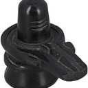 IS4A Marble Shiva Lingam Shiv Ling Idol Murti Shivling (Black, Small)
