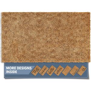 Barnyard Designs Doormat Welcome Mat for Outdoors, Large Front Door Entrance Mat, 30x17, Brown (Blank) (1'5" x 2'6" (Rectangular))