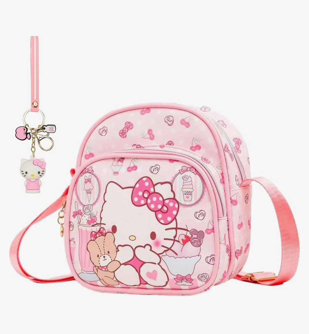 Cute Mini Crossbody Purse, Leather Messenger Shoulder Bag, Cartoon Design, A-g-e-s 3-6, 2Pcs - Christmas Gifts