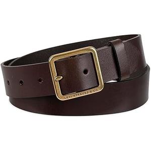 Levi's womens Casual Leather Belt With Square Buckle – Stylish Jeans & Dress Belt (Regular & Plus Sizes), M