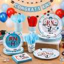 Teenyyou 175 Pcs Nurse Graduation Party Supplies Class of 2026 Medical Nursing School Graduation Decorations Earned It Nurse Plates and Napkins Set for Congrats Grad Party Decor Serve 25