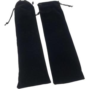 Palmhomee Pack of 12 3x10 Inch Velvet Drawstring Bags Gift Bag Velvet Pouch For Jewelry Wedding and Party Favor (Black)