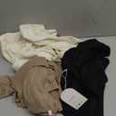 3 Pack Women's Maternity Shirts Long Sleeve Waffle Knit Side Split Oversized Tops Pregnancy Clothes Fall Tees (Large, Khaki, Apricot, Black)