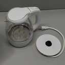 OVENTE Electric Kettle, 1.5L Borosilicate Glass Countertop Water Heater and Boiler for Coffee or Tea, BPA-Free, Auto Shut-Off, Boil-Dry Protection, Removable and Washable Spout Filter, White KG83W (1.6 Quarts)