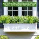 TURNMEON Artificial Plants Outdoor Fake Plants UV Resistant No Fade 12 Bundles 4 Styles Faux Plant Plastic Greenery Shrubs Boston Fern Lavender for Outside Gardens Porch Patio Indoor Home Decor