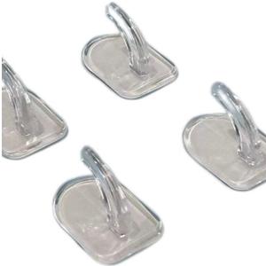 20 Pcs Clear Adhesive Wall Hooks for Hanging, Small Plastic Sticky, Transparent Acrylic Sticky Hangers for Walls,Temporary Wall for Transparent Plastic Hanging Hooks for Kitchen, Bathroom,Home