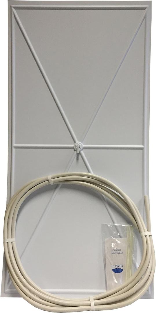 Reusable Ceiling Tile Leak Diverter Kit by InBrella | Emergency Roof and Ceiling Leak Repair | Roofing, Plumbing, and Refrigeration Pipe Leaks | Acoustic and Drop Ceiling Tile | 2 x 4 Tile | White