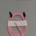 LISEN Pink iPhone Charger Cable, 240W Chubby USB C, 4 in 1 Charging Cable (6.6FT) with Light, USB A/C to C/L Multi Charging for iPhone 16 15 14 Pro Max/MacBook/iPad Pro/Samsung, Pink Accessories