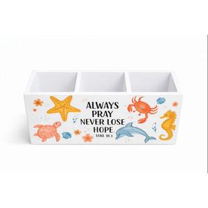 KRHFG Inspirational Christian Pen Pencil Holder, Christian Gifts for Women Men, Bible Verses Philippians 4:13 Pen Pencil Holder Organizer for Office Desk Accessories