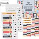 Magnetic Checklist Chore Board with Chore Sticker Book, Chores Chart for Kids, Set of 2 Magnetic Customizable Chore Charts with Insert Paper and 212 Stickers, Chore Chart for Multiple Kids