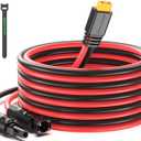 Solar to XT60 Charge Extension Cable 12AWG 20Ft Solar Connector to XT60 Adapter Cable for Solar Panel to LiFePO4 Battery RV Portable Power Station Solar Generator (20FT) (Black&Red 12AWG)
