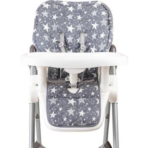 High Chair Pad - Machine Washable High Chair Cover, Easy Use Highchair Cushion, Soft Highchairs Covers for Baby, Padded Highchair Cover w/Elastic Back, Fits 3-5 Point Harness Chairs
