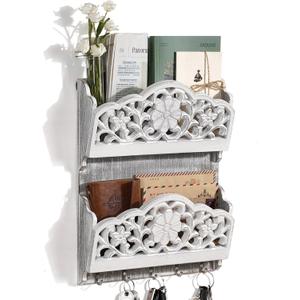 Key and Mail Holder for Wall, 2-Slot Mail Organizer Wall Mount with 5 Key Hooks, Wooden Key Hangers Wall File Organizer Letter Sorter, Key Rack for Entryway and Home Decor,Extra Wide (Extra Large) Key and Mail Holder for Wall, 2-Slot Mail Organizer Wall Mount with 5 Key Hooks, Wooden Key Hangers Wall File Organizer Letter Sorter, Key Rack for Entryway and Home Decor,Extra Wide (Extra Large)