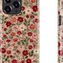 Goodon for iPhone 13 Pro Case - Wireless Charging - Dual-Layer Hard Shell & Silicone Cover - Protective Phone Case with Cute Wildflower Designs for Women - Dainty Floral Pattern