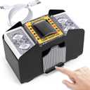 Card Shuffler 4 Deck Automatic, USB-Power & Battery-Operated Electric Shuffler Machine, Playing Card Shuffler for UNO,Poker,Home Card Games