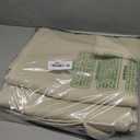 ChrisDowa 100% Blackout Curtains for Bedroom with Black Liner, 2 Thick Layers Total Blackout Thermal Insulated Grommet Window Curtains 2 Panels Set (Beige, 42 x 63 Inch)