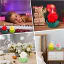 2 x Yihurlm 4 PCS Flower Shaped Candles, Smokeless Scented Candles, Aesthetic Cute Delicate Decorative Candle for Home Decor, Flower Candle Gift for Wedding Birthday Party Spa (White,Yellow,Pink,Red)