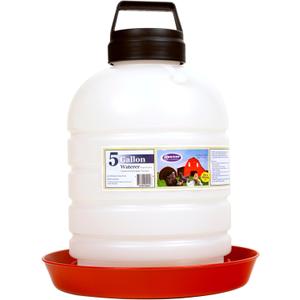 Durable Hanging Chicken Waterer, 5 Gallon Capacity - Automatic Top Fill Poultry Fountain for Backyard Coops - BPA-Free Plastic Gravity Feeder for Chickens, Turkeys & Game Birds