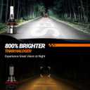 SEALIGHT 9007 LED Bulb, 36000LM 800% Brighter, HB5 Bulb 6500K Cool White, Plug-N-Play IP68 Waterproof, Pack of 2