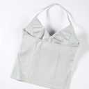 AUROLA Influence Longline Strappy Workout Halter Tops for Women,Removable Cups Padded Bras Impact Gym Yoga Sleeveless Top (Gray, Medium)