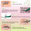 KEYYOU Fairy Venus Lash Clusters Manga Lash Extension C Curl 120Pcs Eyelash Extension Wispy Natural Invisible Band Lash with Waterproof DIY Lash Extension at Home(Venus-C-8-18MIX)