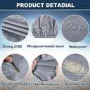 Car Cover Waterproof All Weather with Driver Door Zipper for Jeep Wrangler JK JL 2 Door 2007-2021 / Full Exterior Cover/Durable 210D Oxford Cloth / 1Pcs Gray (Silver Tone)