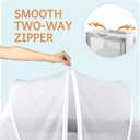Mosquito Net for Pack N Play, Keep Cats Out, Netting Cover with 2-Way Zipper for Playpen, Foldable with Storage Bag, White