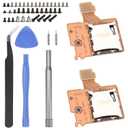 2pcs Micro SD Card Reader Replace for Nintendo Switch HAC-SD-01, TF Memory Card Slot Socket Reader Board Replacement for NS Console