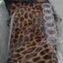 Onalasyc 4 Pcs Leopard Shower Curtain,Cheetah Print Bathroom Set Shower Curtain Sets with Rugs,Brown Animal Print Shower Curtain Bathroom Decor Sets,juego de baos de Set completo with 12 Pcs Hook