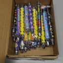 Dispowreath 72 Pcs Autism Awareness Accessories Bulk Autism Awareness Bracelets Ballpoint Pens Gift Set Colorful Puzzle Pieces Rubber Wristbands and Pens for Charity Event Party Favor Office Supplies