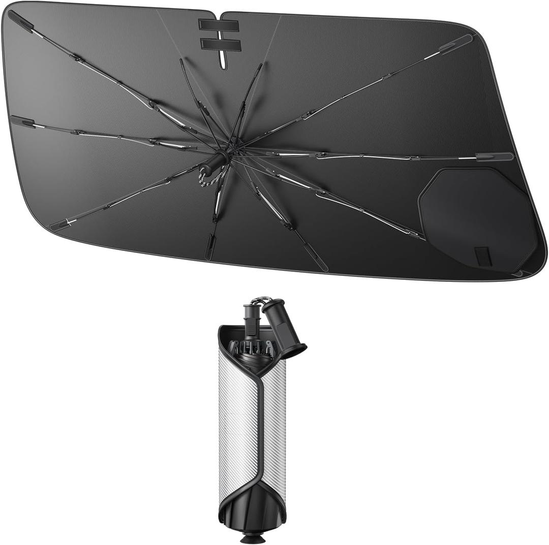 SXCY for 2021-2024 2025 2026 Nissan Armada Windshield Umbrella Sunshade [Easier Foldable] for 2025 2026 Armada Accessories 2025 Armada Sunshade Umbrella for 2026 Arma da Windshield Sun Shade Umbrella