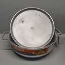 IMUSA 7.5 Quart Traditional Natural Made in Colombia Caldero with Lid for Cooking and Serving,Silver