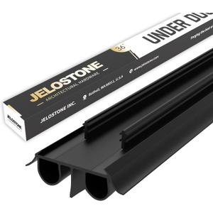 2 Pack - 36" Kerf-in Door Bottom Seal Replacement, Intertek Tested Non-Toxic Materials, Double Bulb Weather Stripping for Exterior Doors, Easy Install, Black, KS-MD2544