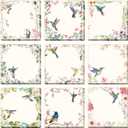 Sabary 450 Sheets Hummingbird Sticky Notes 3'' x 3'' Vintage Bird Floral Mini Notepad Christmas Hummingbird Lover Gifts for Women Adhesive Memo for Study Work School Teacher Student Supplies, 9 Styles