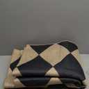 Lahome Checkered Easy Jute 3x5 Outdoor Patio Rug, Washable Rugs for Entryway Diamond Indoor Outdoor Living Room Carpet, Farmhouse Neutral Non Slip Black Door Carpet for Backyard Bedroom (Black/Checkerboard -2)