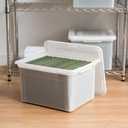 Amazon.com: IRIS USA File Box, Plastic File Organizer with Lids for Letter/Legal File, Portable Document Box For Moving, Storage Bin with Durable and Secure Lid, Stackable Nestable BPA-Free, Pearl 35 Qt. 4 Pack : Office Products