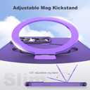 TIANLI Designed for iPhone 15 Pro Max Case with Magnetic Invisible Ring Stand [Compatible with Mag-Safe] [Military Drop Protection] Shockproof Anti-Slip Cover for Women,Purple