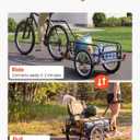 VEVOR Bike Cargo Trailer, 88/100/130/160 lbs Load Capacity, Heavy-Duty Bicycle Wagon Cart, Foldable Compact Storage with Universal Hitch