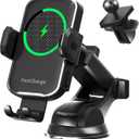 Wireless Car Charger,15W Fast Charging Auto Clamping Phone Holders for Your Car Compatible with iPhone 16/15/14/13, for Samsung Galaxy S24 Ultra S23 S22 S21, S20, S10+, Blue