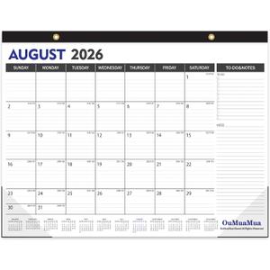 Large Desk Calendar 2026-2027, 19 Months, 22" x 17"