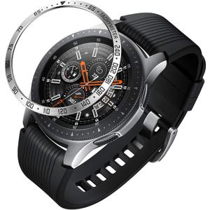 BaiHui Compatible Galaxy Watch 46mm / Gear S3 Frontier & Classic Bezel Ring - Stainless Steel Protection Cover Accessory (04-Silver)