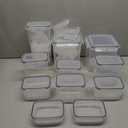 IDEËN Plastic Food Storage Container Set of 11 Pieces with Airtight Lids, Stackable, BPA-Free (11-Packs)