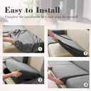 Couch Cushion Covers for Sectional Sofa, Wear Resistant Stretch Sofa Slipcovers for Chair Sofa Cushion Furniture Protector Washable Seat Cover for Pets (Dark Gray, 3 Seat Covers S+ 1 Chaise)