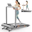 Walking Pad with 15% 12-Level Auto Incline & Handle Bar, 450 lbs Capacity UI Screen, Rayspace 3.5HP Quiet Under Desk Treadmill, Speaker, APP & Remote Control, Treadmills for Home Hiking