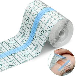Transparent Dressing Adhesive Bandage Waterproof Clear Adhesive Bandages Stretch Tape for Tattoos Swimming (3.94 Inch x 10.94 Yard)